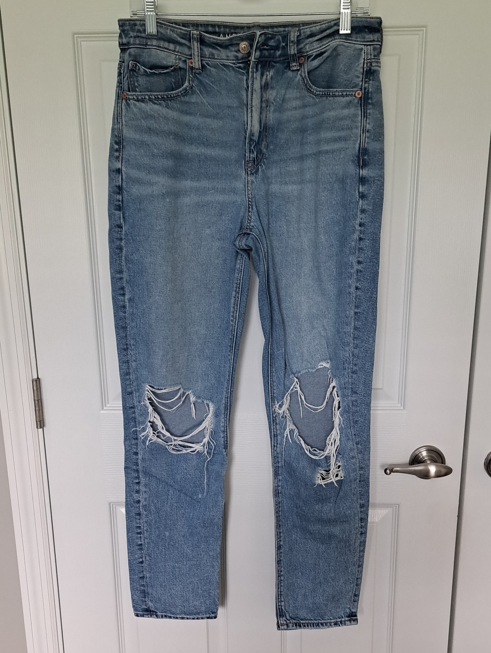 American Eagle Outfitters Mom Jeans with Distressed Knees